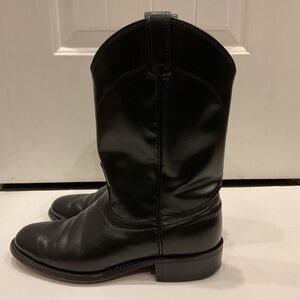 Laredo Women’s Black Leather Roper Cowboy Boots, Size 8.5 M